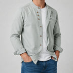 Kyoto - Men's Ultra Comfortable Band Collar Shirt