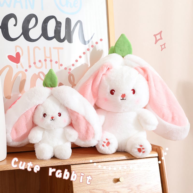 🐰🥚Easter Early Sale 49% OFF 2-In-1 Design 🍓Strawberry 🐰Rabbit Plush Toy🎀