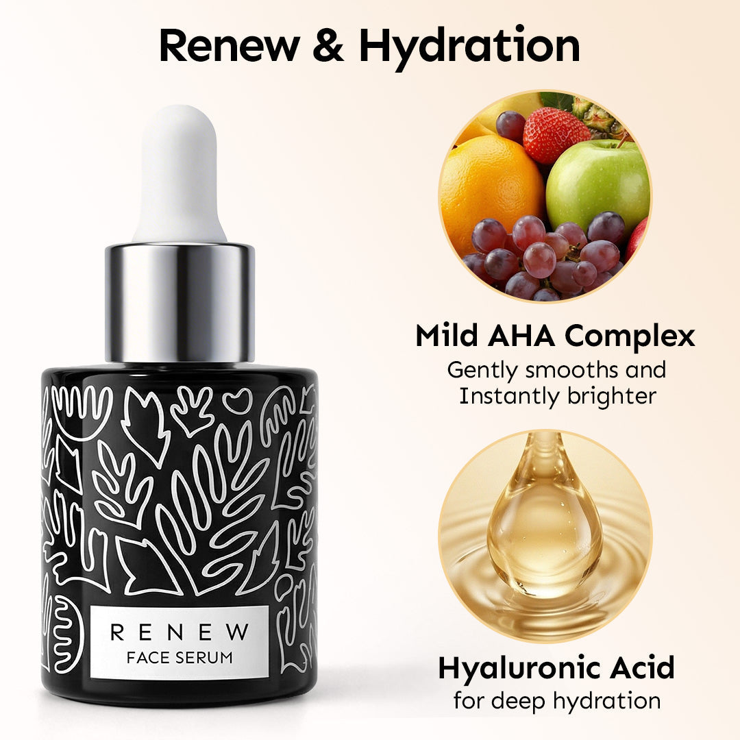 Lovocross Fine-Line Smoothing Night Serum Set – Botanical AHA, Low-Molecular Hyaluronate & 100% Aloe Base