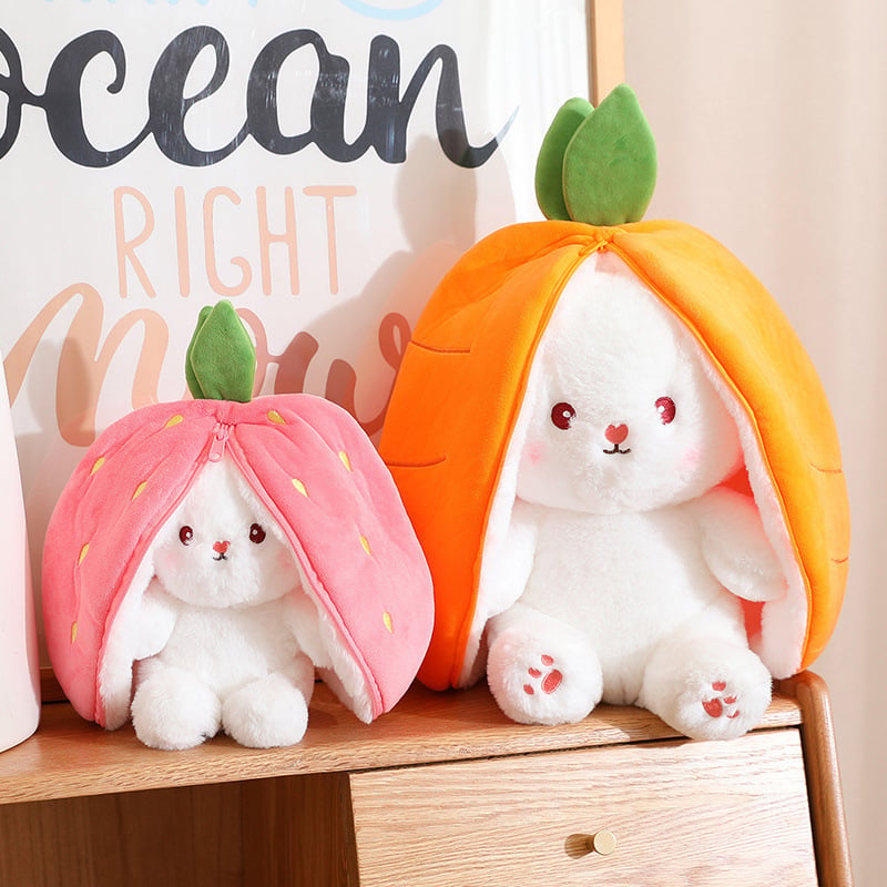 🐰🥚Easter Early Sale 49% OFF 2-In-1 Design 🍓Strawberry 🐰Rabbit Plush Toy🎀