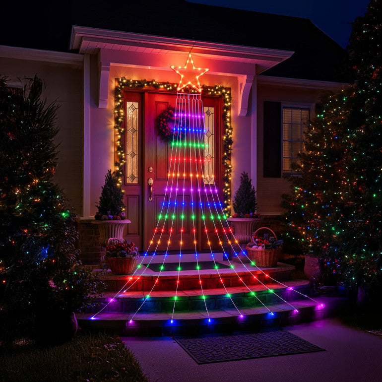 Cascading Christmas Tree Lights