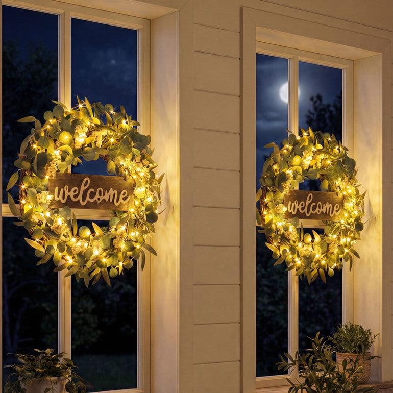 Evergreen Welcome Wreath