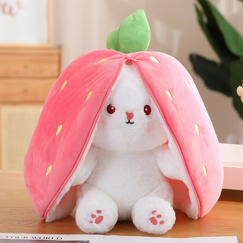 🐰🥚Easter Early Sale 49% OFF 2-In-1 Design 🍓Strawberry 🐰Rabbit Plush Toy🎀