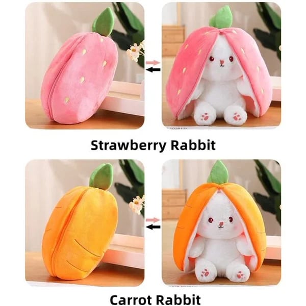 🐰🥚Easter Early Sale 49% OFF 2-In-1 Design 🍓Strawberry 🐰Rabbit Plush Toy🎀